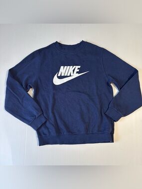 Nike Navy Blue Crewneck Sweatshirt XL Logo Sportswear Athleisure Essential Basic